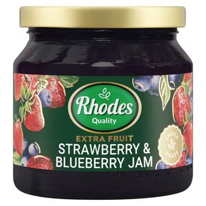 Rhodes Extra Fruit Strawberry & Blueberry Jam 340g